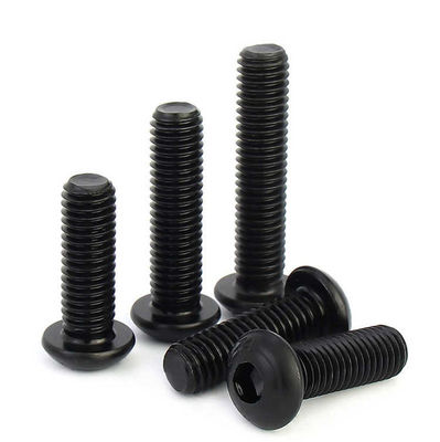 Buy Carbon Steel Black Machine Screw Grade 12.9 Pan Head M4 Screw Coarse Thread online manufacture