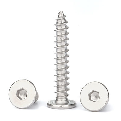 Buy Carbon Steel Self Tapping Screw M3.5 / 3.9 / 4.2 / 4.8 Hex Socket Cap Screw online manufacture