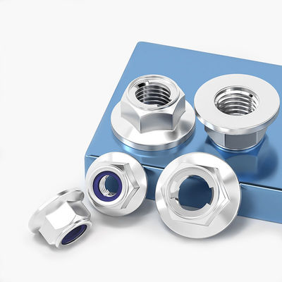 Buy Corrosion Resistant Stainless Steel Jam Nuts M14 Hexagon Flange Nuts Customized online manufacture