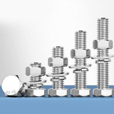 Buy M3 M4 Hexagon Bolt Nut , Stainless Steel Hex Bolts And Nuts online manufacture