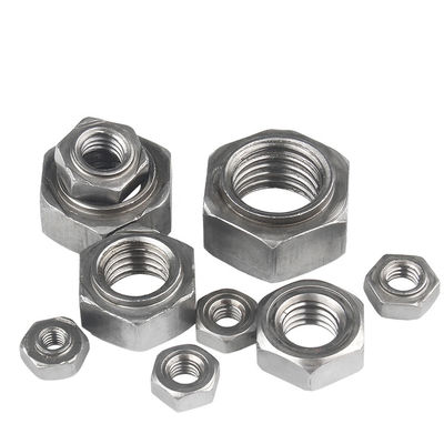Buy 1/4 Inch Carbon Steel Hex Nut Grade 8.8 / Grade 4.8 Hexagon Weld Nut online manufacture