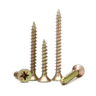 Beli DIN7505 Double Countersunk Cross Corrosion Resistant Chipboard Screws Kayu pembuatan online