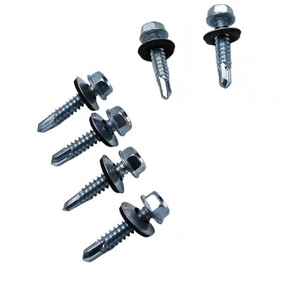Beli Hex Head Weatherproof Self-Drilling Fasteners Zinc Plated dengan EPDM Sealing Washer pembuatan online