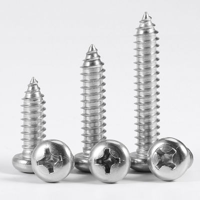Cross Recessed Pan Head Screw Coarse Thread Galvanized Self Tapping Screws M4