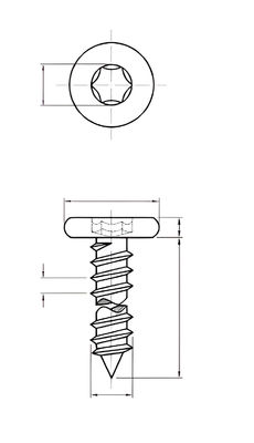 Pan Head / Truss Head Self Tapping Screws Grade 8.8 Socket Hex Head Screw