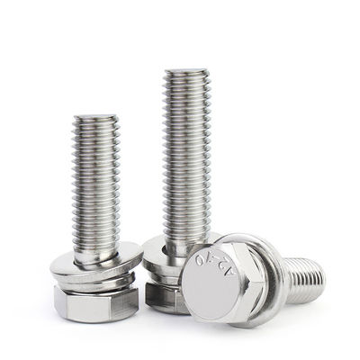 Hexagon Head Rust Proof Bolts Full Thread M6 Bolt With Washer
