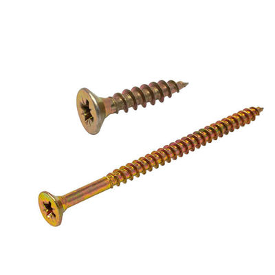 Phillips Drive Bugle Head Screw Yellow Self Tapping Countersunk Screws Sharp Point