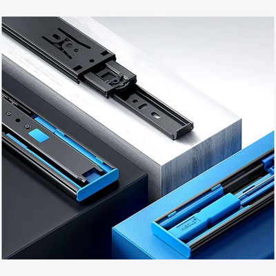 1.5 pulgadas de ancho Zinc Revestimiento plateado Cabinet Slides cajón de trabajo pesado para mejorar la funcionalidad