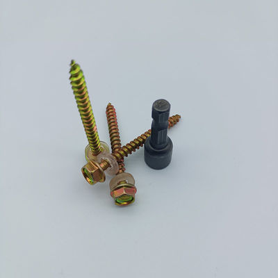 Corrosion-Resistant Hex Zinc Slotted Tail Wood Tapping Screws with Washer
