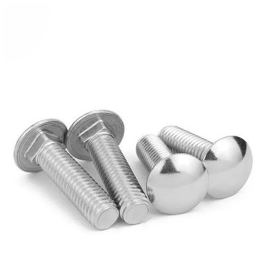 304 Stainless Steel DIN 603 Fully Threaded Bolt Round Head
