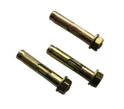 Color Zinc Plated Carbon Steel Anchor Bolts & Hexagon Flange Nuts for Industrial Applications