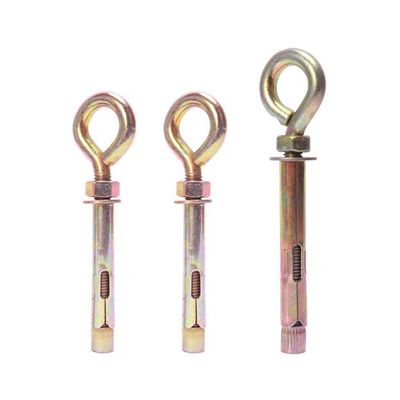 Carbon Steel Anchor Eye Bolts Yellow Zinc Plated-Reliable for Heavy Loads
