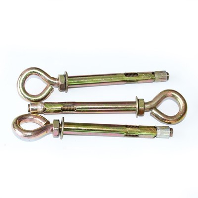 Yellow Zinc Coated Carbon Steel Eye Anchor Bolts for Structural Fastening