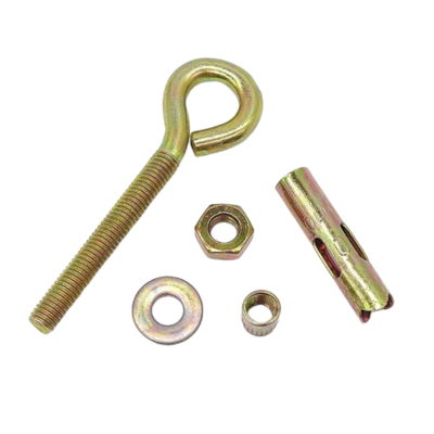 Professional Carbon Steel Eye Anchor Bolts with Color Zinc Plated Surface