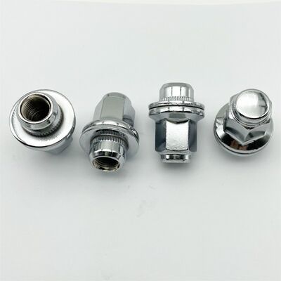 M12*1.25 Chrome-Plated Carbon Steel Hex Wheel Hub Nuts